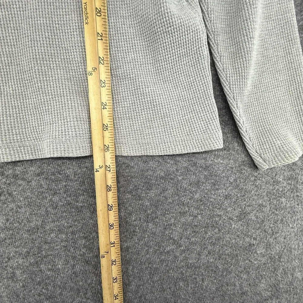 Vintage Polo Jeans Co. Mens Medium‎ Waffle Knit Thermal Crewneck Pullover Gray